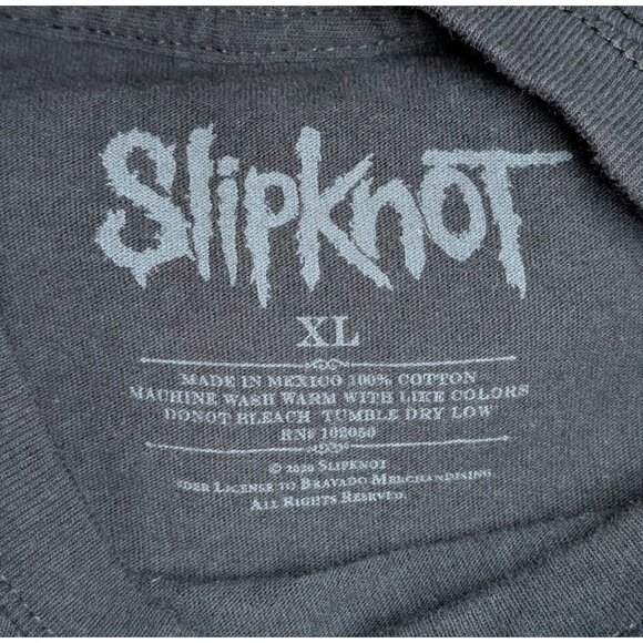 Slipknot T-shirt Size XL Short Sleeve Heavy Metal Black 2020 Hot Topic Tee Masks - Picture 3 of 3